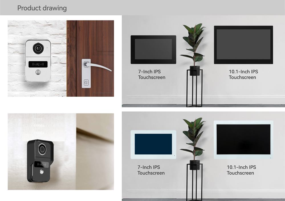 Smart Doorbell Wired - Zum Nachrüsten: 1 Stück LCD TUYA