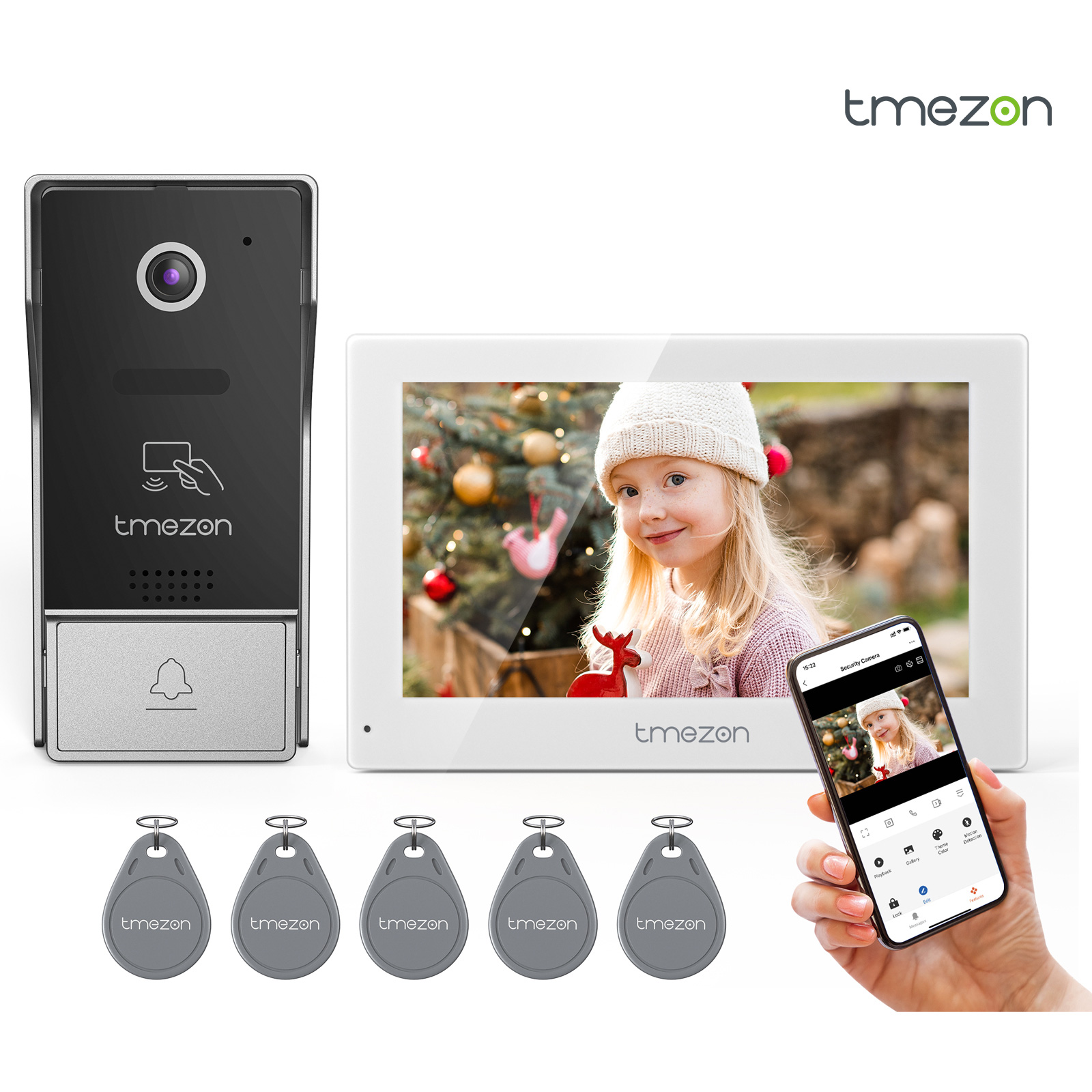 Smart Doorbell Wired - 7 Zoll Tuya 1080P drahtloses Wifi