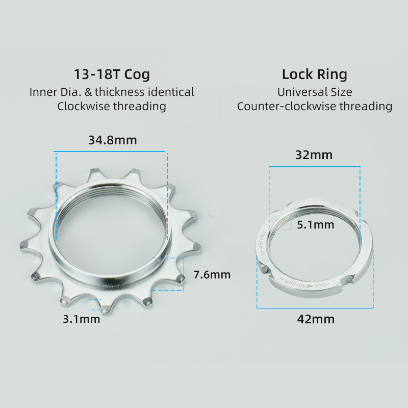 Fahrrad Fixed Gear 13T 14T 15T – Matter Hub Thread Bewertung und Preis