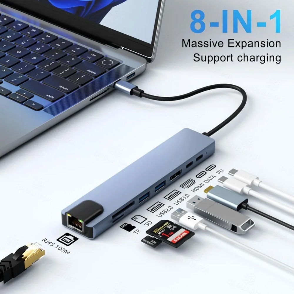 USB-C Hub 8/7 in 1 4K HDMI Ada – Home Assistant Sd Bewertung und Preis