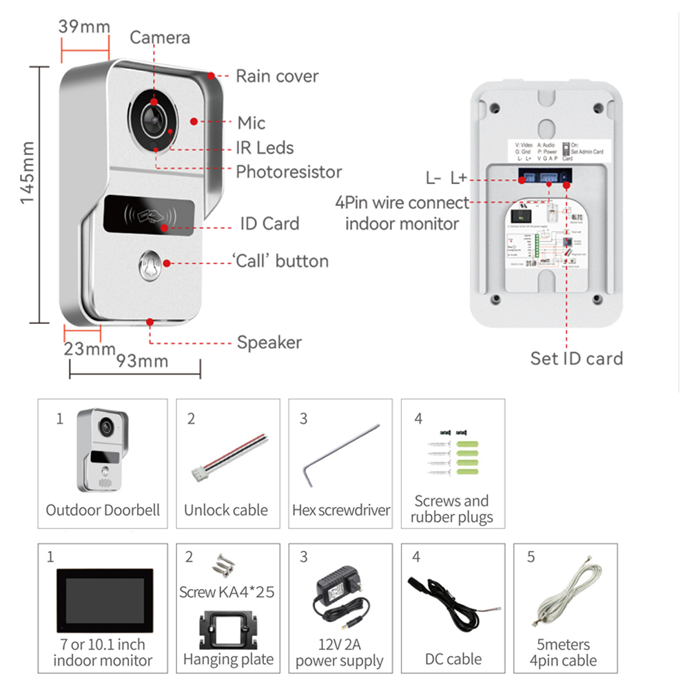 1080P 7 Zoll WiFi Video Interc – Smart Doorbell Wired Bewertung und Preis