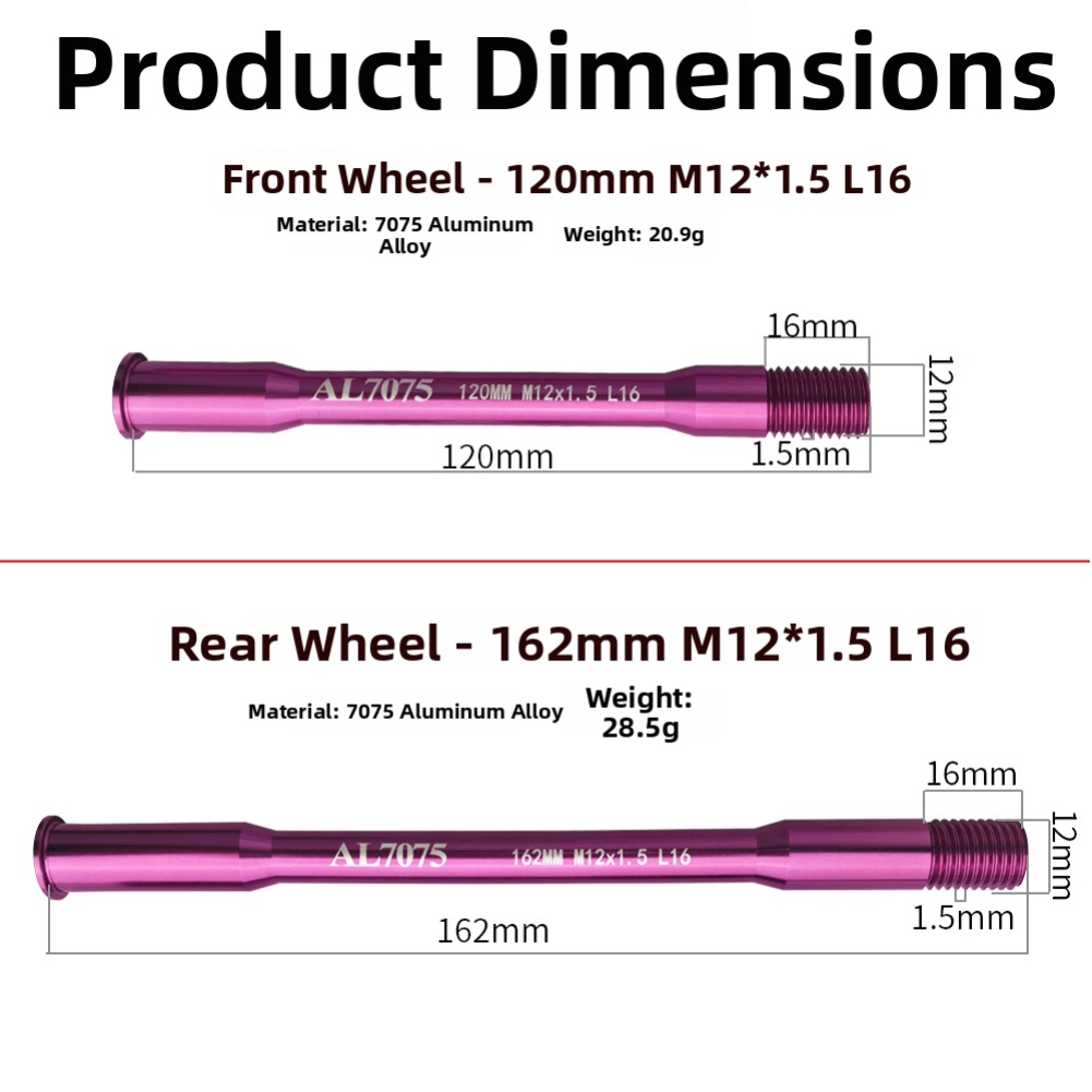 Fahrrad Steckachse AD350 300 5 – Matter Hub Thread Bewertung und Preis